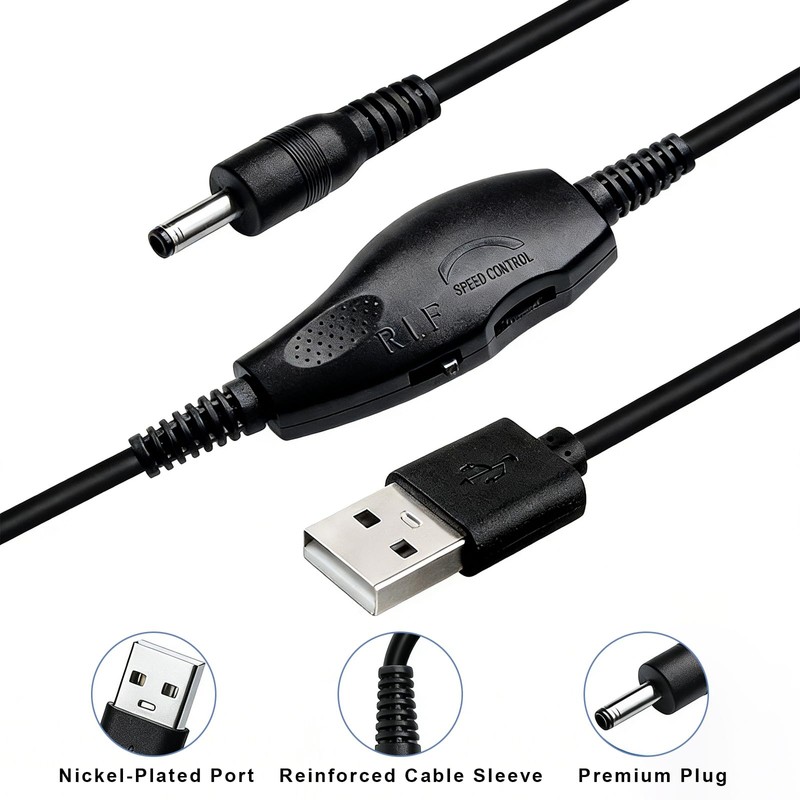 Electric Nail Drill Cord Replacement, USB Charger Power Cable ,Universal