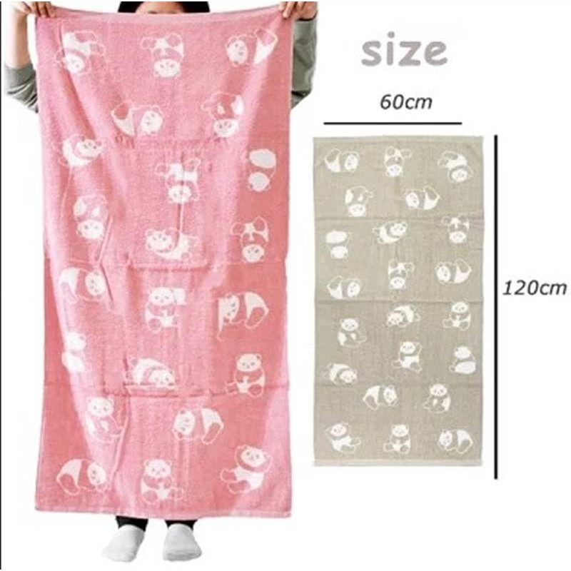 Panda Jacquard Face Towel [TL-F75-2B] Pink
