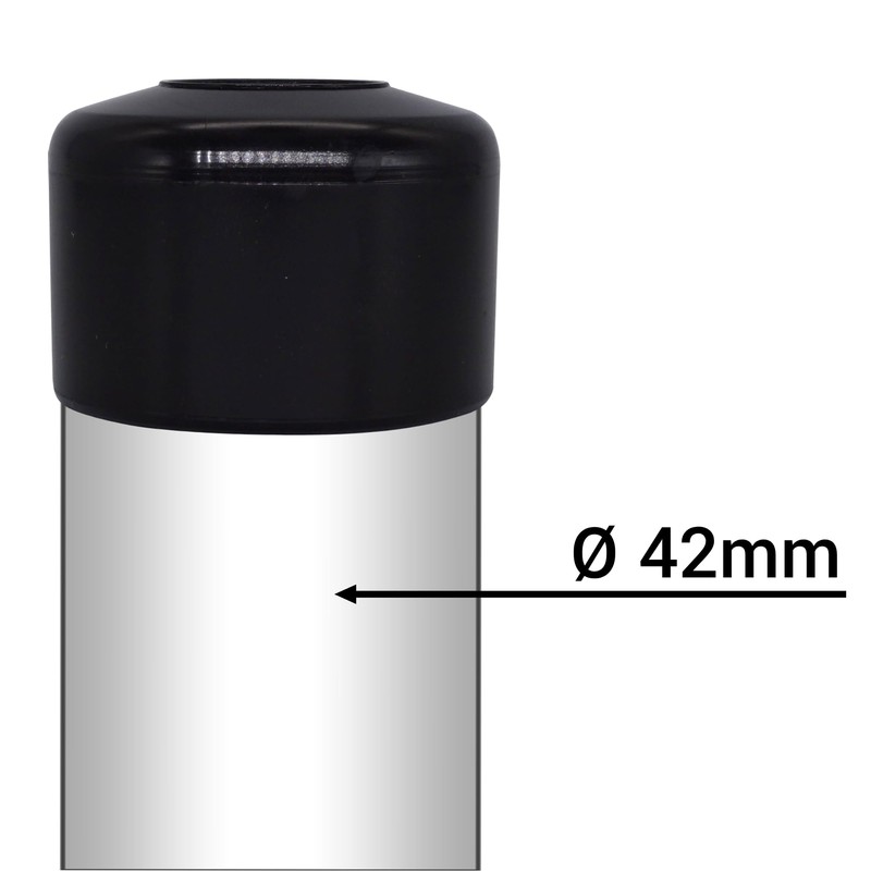SKIR'CO Pack of 6 Fence Post Caps Round 42 mm