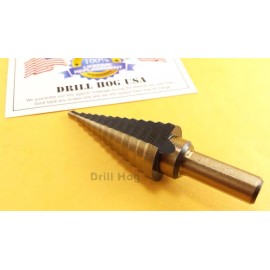 Drill Hog® Step Drill Bit 1/8"~7/8" M7 UniBit Steps HI-Molybdenum M7 Warranty