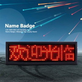 ANKROYU LED Name Badge, LED Scrolling Sign Name Badge Message Tag Display Board, Name Badge Display Board, LED Sign Display for Party Shop Nightclub
