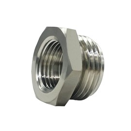 Beduan Stainless Steel 3/4" GHT Male x 1/2" G(IPS) Female Bathroom Show Tube to Garden Hose Connector Adapter Fitting(Pack of 1)