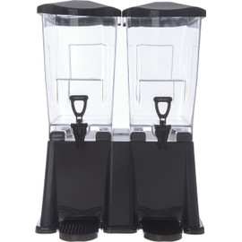Carlisle FoodService Products TrimLine Plastic Premium Double Base Beverage Dispenser, 6 Gallons, Black