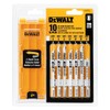 Dewalt 10-Piece Assorted U-Shank Jig Saw Blade Set with Case,