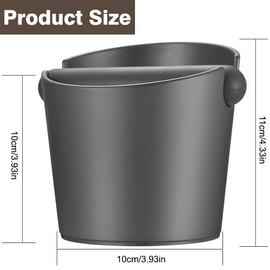 Coffee Knock Box, Non-Slip Coffee Grounds Container, 12.2cm/4.8in Espresso Coffee Knock Box Coffee Knock Box Rubber Coffee Grounds Knock Box Coffee Grounds Container (Black)