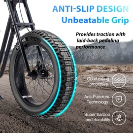 20x4.0 Fat Bike Tires Set: Hycline 2-Pack 20x4 Inch Heavy Duty Folding Electric Fat Tires Replacement, Puncture-Resistant All-Terrain Mountain Bike Tires with Inner Tubes and Tire Levers