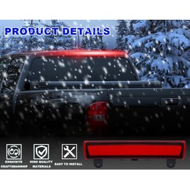 PIT66 LED Bar 3rd Brake Lights Compatible with 00-06 Chevy Suburban Tahoe/00-06 GMC Yukon XL Denali (EXCEPT BARN DOOR) White housing Red Lens