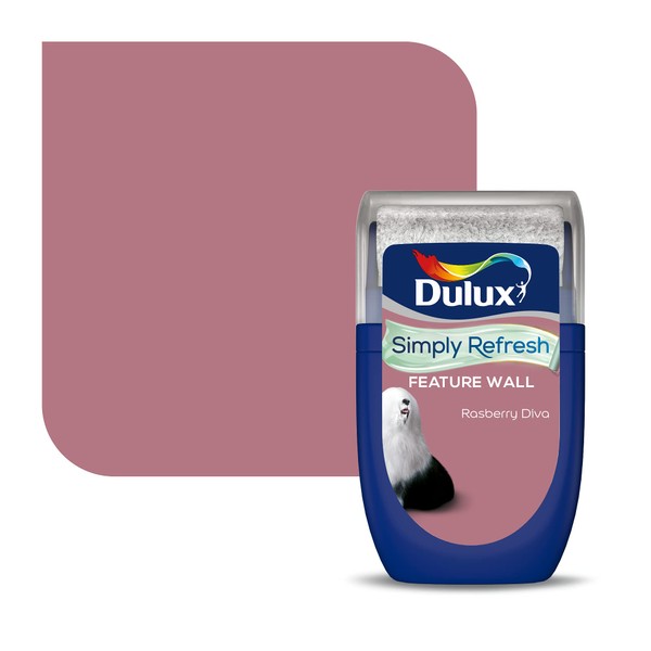 Dulux Simply Refresh Feature Wall Matt Emulsion Paint - Raspberry