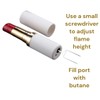 NIVEK Lipstick Lighter Vintage Style Retro Look Soft Flame Refillable