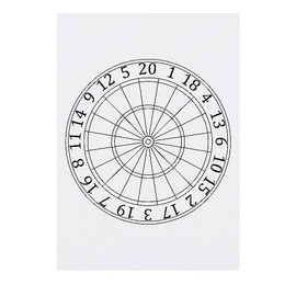 'Dartboard' Temporary Tattoo - Water Resistant, Skin-Safe, Non-Toxic Transfer (TO00061003)