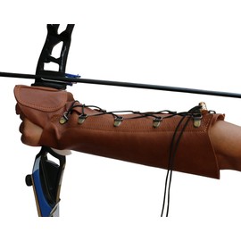 Nachvorn Handmade Leather Arm Guard Bow Hand Shooting Glove Brown
