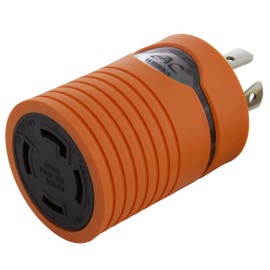 AC WORKS Generator to Transfer Switch L14-30 Inlet Box Adapter (L14-20 20Amp 4-Prong to L14-30 Compact)