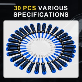 Kuntech 30 PCS Universal Terminal Release Kit, Universal Electrical Terminal Removal Tool for Replaces Universal Vehicle Wire Harness Pin Connector Release
