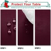Hiasan Burgundy Rectangle Tablecloth - Waterproof and Spillproof Washable Fabric