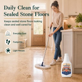 Stone Cleaner for Travertine Floor, Limestone, Granite & Tile - 16.91 fl oz