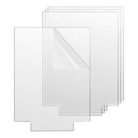 Gartful 4PCS Acrylic Sheets for Light Base, Clear Cast Plexiglass Board, 0.16"(4mm) Thick Plastic Glass Panel with Protective Film for LED Light Base, Table Sign, DIY Display Project, Rectangle
