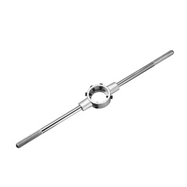 sourcing map 45mm Round Die Stock Handle Wrench Holder,for Metric M18-M22 / 34mm-45mm Round Die, with Knurled Handle