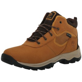Timberland Boy's Mt. Maddsen Waterproof Mid Leather Hiking Boot, Wheat, 6 Little Kid