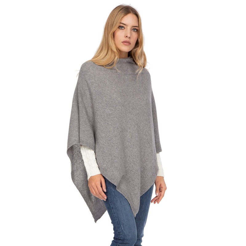 Marine Cashmere - Cashmere Blend Poncho for Women Delicate and