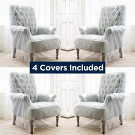 PackRite Plastic Chair Covers, 2 per Pack, 2 Packs Total