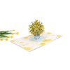 3D Daffodil Flower Vase Pop Up Card, 3D Popup Greeting