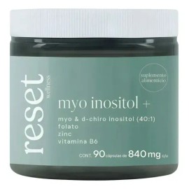 Reset |myo Inositol+ |myo&d-chiro Inositol Folato Zinc 90cap Sabor Sin sabor