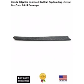 Autoparts Rear Bed Rail Cap Molding W/Screw Cap Cover For Honda Ridgeline 2006-2014