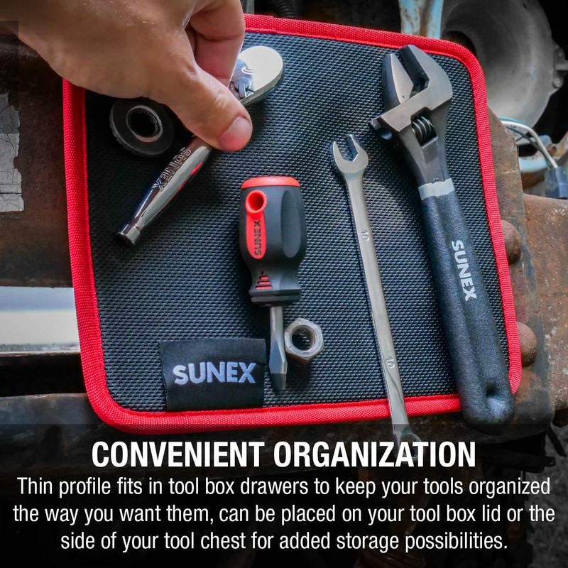 Sunex SXMAGMAT Flexible Magnetic Mat/Organizer, 8"x10", 40LB Rated Capacity