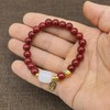 LMCIEZR Natural Cinnabar Bracelet Feng Shui Amulet Bracelet Prosperity Natural