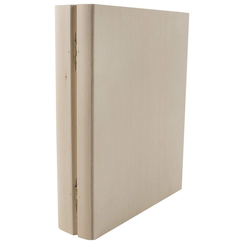 Lockable Wooden Book Shaped Box Decorative Bookcase Accessories Holder Hiding
