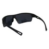 All Black Mens Sport Half Rim Plastic Sunglasses Shiny Black