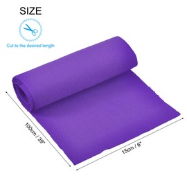MECCANIXITY 39" Elastic Cuffs Ribbed Trims Cotton Fabric Knit Rib Stretch Tape Cuff Sleeve Waistband for Sewing, 6" Wide Purple