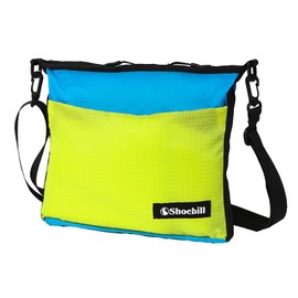 Shoebill Sacoche Bag, Shoulder Bag, Nylon, Waterproof, Mountain Climbing, Outdoor Activities, Lightweight, yellow sky blue