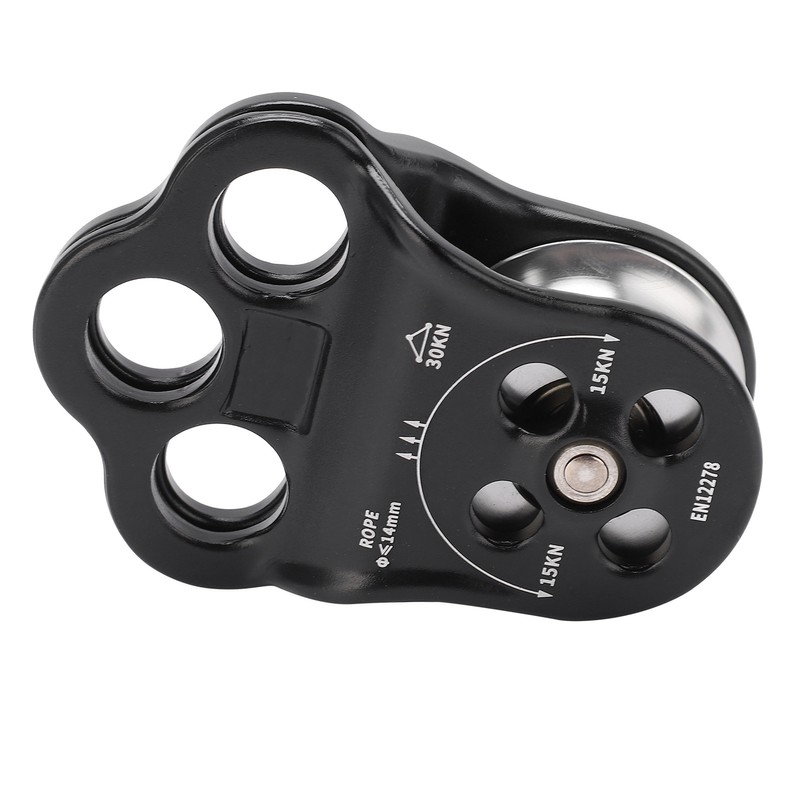 30KN Hitch Climber Pulley Rescue Equipment Dual Bearing for Rigging