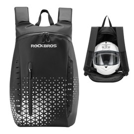ROCKBROS Motorcycle Helmet Backpack, 14.5L Large Capacity Helmet Bags with Reflective Symbol, Waterproof Storage Bag Luggage Bag