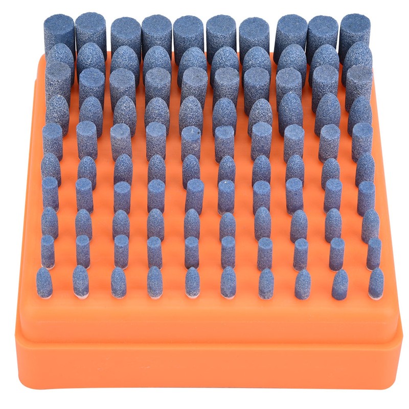 100Pcs Polishing Stone Head Grinding Wheel Burr Bit for Grinder