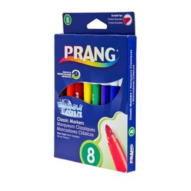 Prang Washable Art Markers, Bullet Tip, Assorted Colors, 8 Count (80680)