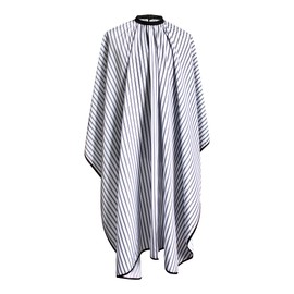 SMARTHAIR Professional Salon Barber Cape Hair Cutting Gown,54”x66”,Black and White Stripes,C250023B-L