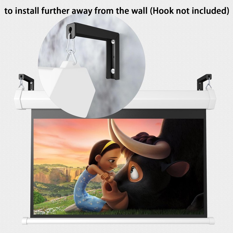 UineHiot Projector Screen Mount, Wall Mountable, Compatible with Most Projectors,