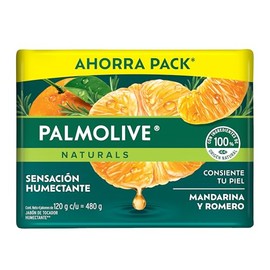 Palmolive Naturals Jabón Baño Mandarina Romero Barra 120 Fórmula Nutritiva Ingredientes Origen 100 Natural Piel Fresca Humectada Suave Consiente