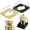 NEOUZA Bamboo & Stainless Steel Coffee Stand, 2-in-1 Drip Bag