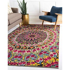 Unique Loom Vita Collection Traditional Over-Dyed Vintage Multi Area Rug (8' 0 x 10' 0)