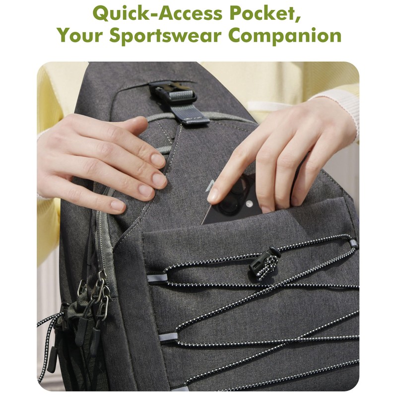 Movker Pickleball Bag for Women and Men Sling Crossbody Backpack