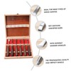 Tofficu 6pcs Walnut Handle Wood Carving Chisel Set Durable Hand