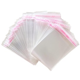Zydiwo Pack of 300 Transparent Cellophane Bags Sticker Bag Small Plastic Bag OPP for Confetti Jewellery Gift Doll (13 x 16 cm)
