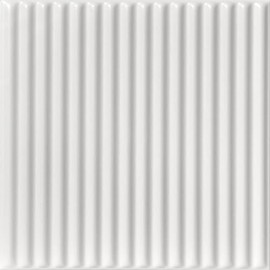 A La Maison Ceilings R133 Corrugated Pre-Painted Foam Glue-up Ceiling Tile (21.6 sq. ft./Case), Pack of 8, Ultra Pure White - Satin (Behr)