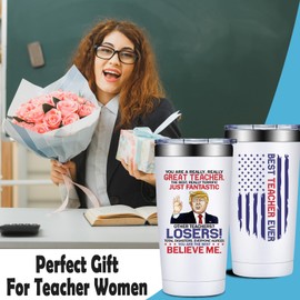 Grifarny Teacher Appreciation Gifts for Women - Teacher Christmas Gifts from Student - You are a Really Really Great Best Teacher Ever Tumbler 20oz