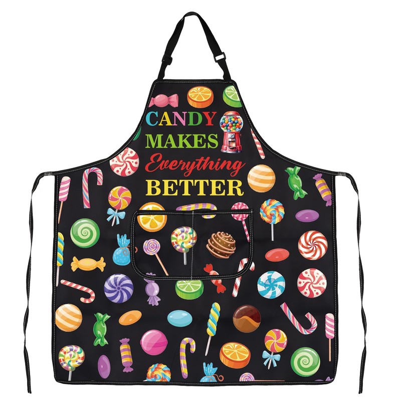 JXGZSO Sweet Candy Apron Candy Makes Everthing Better Apron With