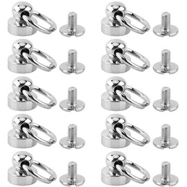10pcs Head O-Ring Head Button Stud Rivets with Studs Screw Back Round Ring Head Leathercraft Parts DIY Accessories