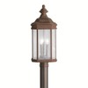 Kichler 9918TZ Kirkwood Outdoor Post Mount 3-Light, Tannery Bronze